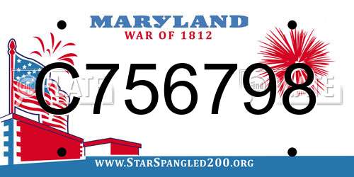 C756798 Maryland License Plate