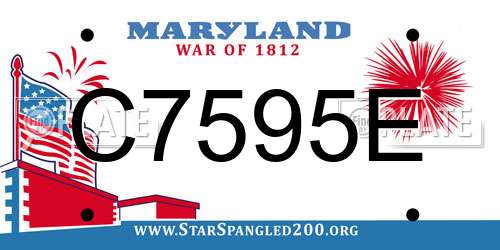 C7595E Maryland License Plate