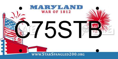 C75STB Maryland License Plate