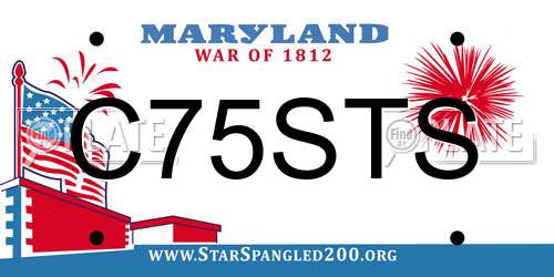 C75STS Maryland License Plate