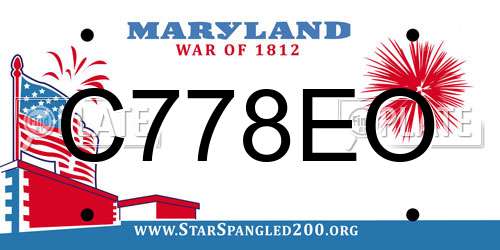 C778EO Maryland License Plate