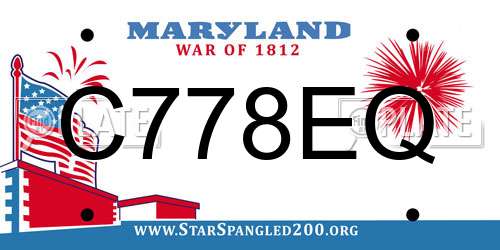 C778EQ Maryland License Plate
