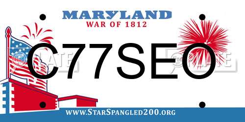 C77SEO Maryland License Plate