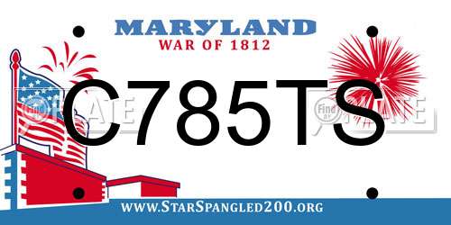 C785TS Maryland License Plate