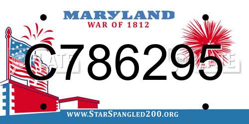 C786295 Maryland License Plate