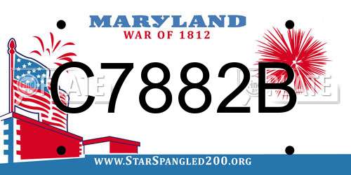 C7882B Maryland License Plate