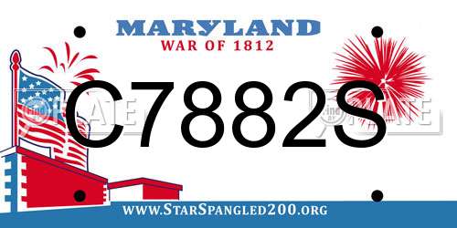 C7882S Maryland License Plate