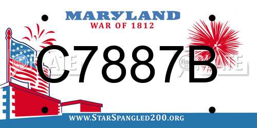 C7887B Maryland License Plate