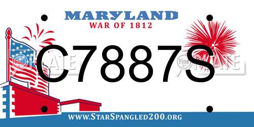 C7887S Maryland License Plate