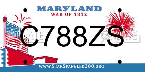 C788ZS Maryland License Plate