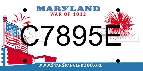 C7895E Maryland License Plate