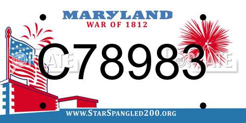 C78983 Maryland License Plate