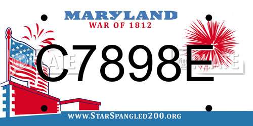 C7898E Maryland License Plate