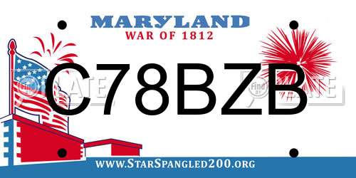 C78BZB Maryland License Plate
