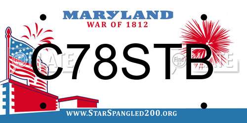 C78STB Maryland License Plate