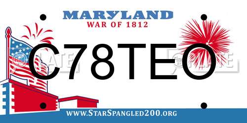 C78TEO Maryland License Plate