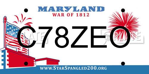 C78ZEO Maryland License Plate