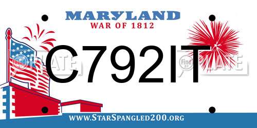 C792IT Maryland License Plate
