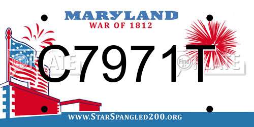 C7971T Maryland License Plate