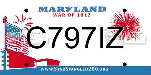 C797IZ Maryland License Plate