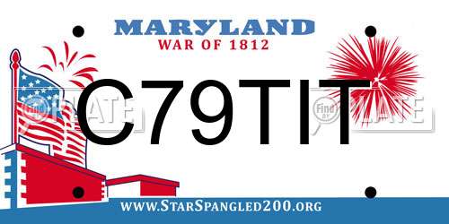C79TIT Maryland License Plate