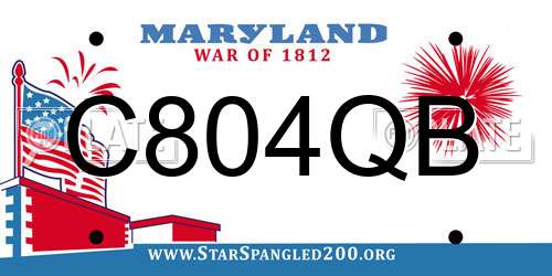C804QB Maryland License Plate