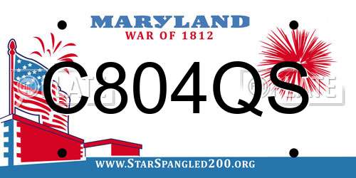 C804QS Maryland License Plate