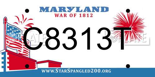 C8313T Maryland License Plate