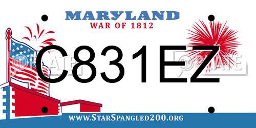 C831EZ Maryland License Plate