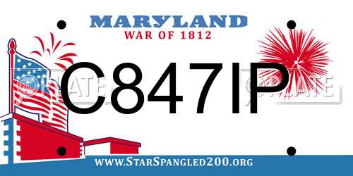 C847IP Maryland License Plate