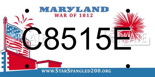 C8515E Maryland License Plate