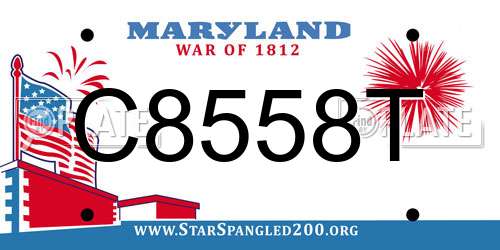 C8558T Maryland License Plate