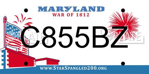 C855BZ Maryland License Plate