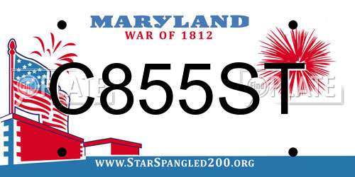 C855ST Maryland License Plate
