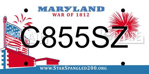 C855SZ Maryland License Plate
