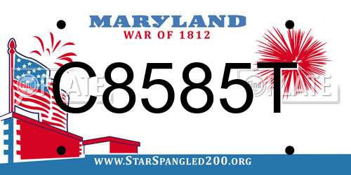 C8585T Maryland License Plate