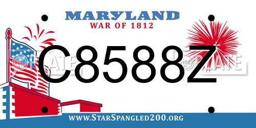 C8588Z Maryland License Plate