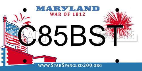 C85BST Maryland License Plate