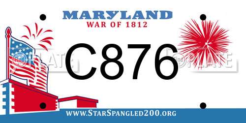 C876 Maryland License Plate
