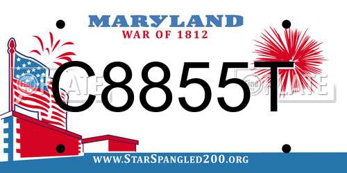 C8855T Maryland License Plate