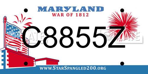 C8855Z Maryland License Plate
