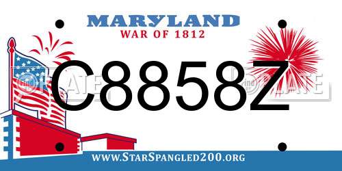 C8858Z Maryland License Plate