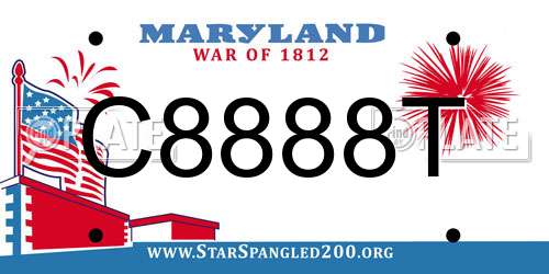 C8888T Maryland License Plate