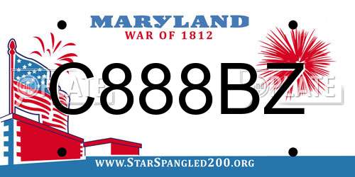 C888BZ Maryland License Plate