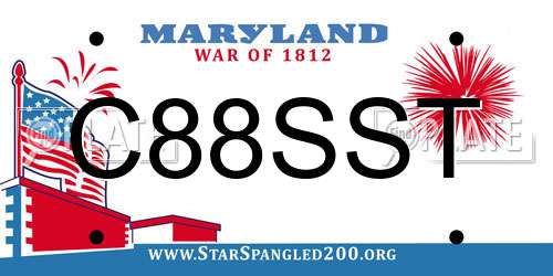C88SST Maryland License Plate