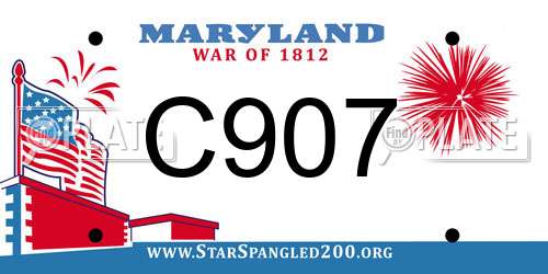 C907 Maryland License Plate