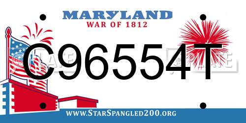 C96554T Maryland License Plate