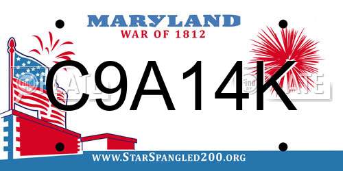 C9A14K Maryland License Plate