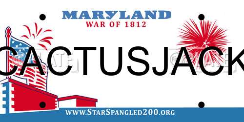 CACTUSJACK Maryland License Plate