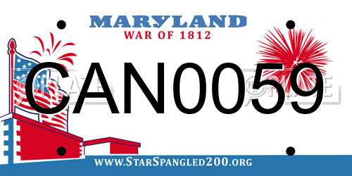 CAN0059 Maryland License Plate